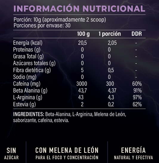 PRE WORKOUT ATOMIC FUNGI SABOR MARACUYÁ 300g