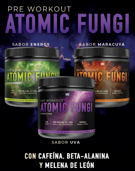 PRE WORKOUT ATOMIC FUNGI SABOR MARACUYÁ 300g